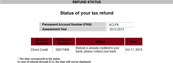 tax refund status