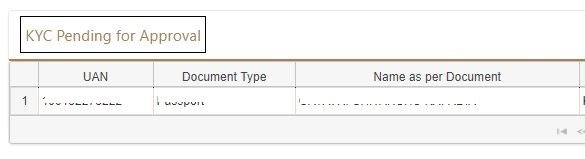 EPF KYC Pending Approval