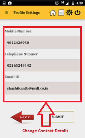 NPS Mobile App contact details