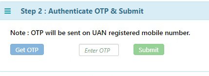 online epf transfer otp