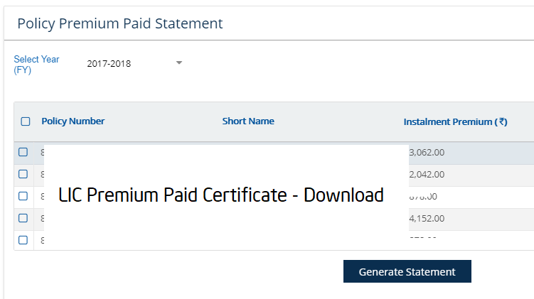 premium paid certificate 