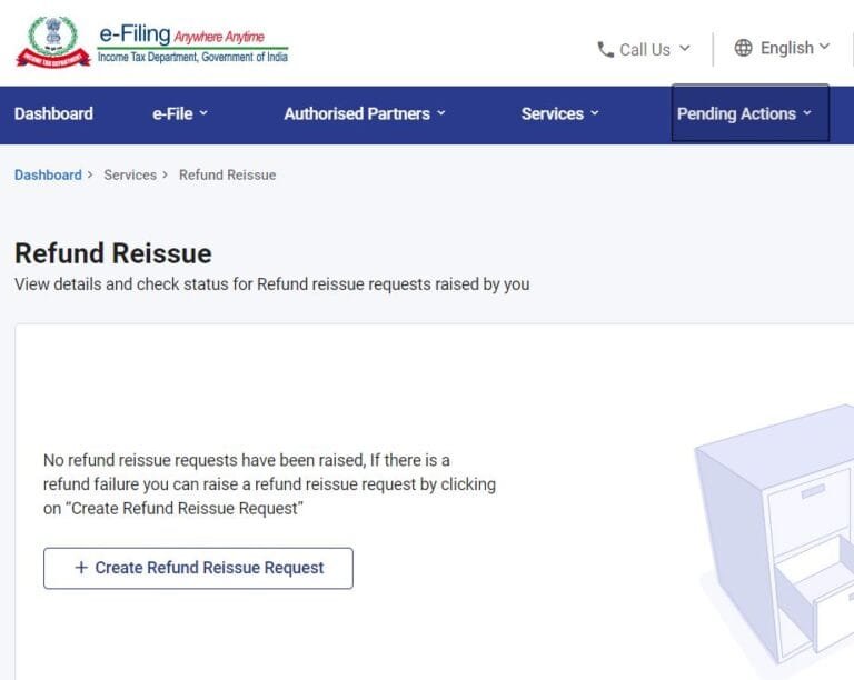 How to place Income Tax Refund reissue request Online?