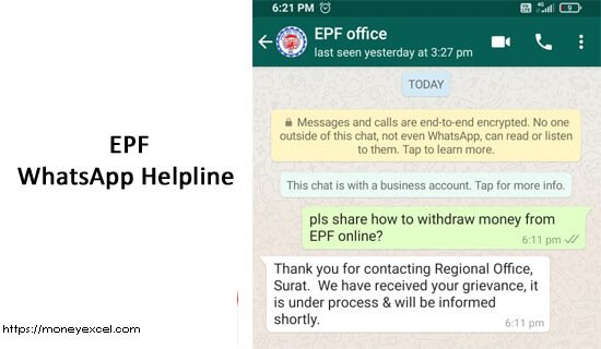 EPF WhatsApp Help