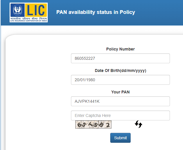 Check LIC IPO PAN linking status