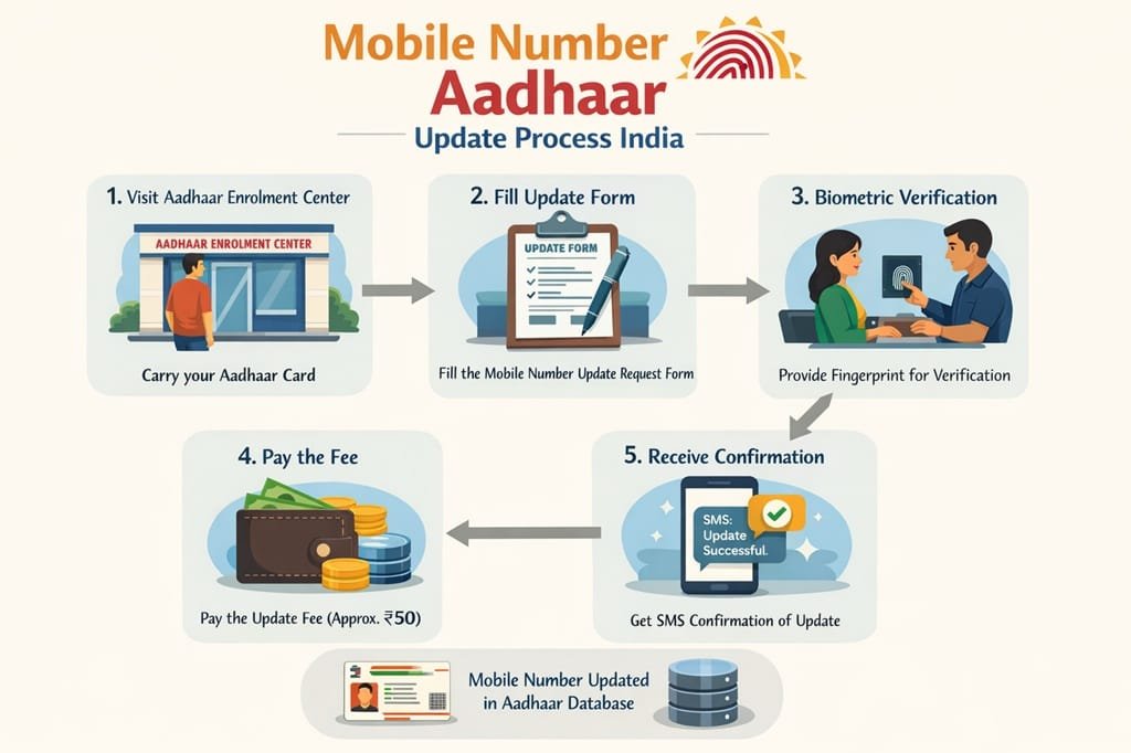 Change Mobile Number Aadhaar