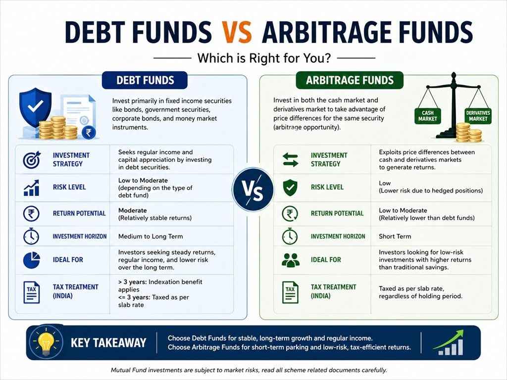 debt funds vs arbitrage funds