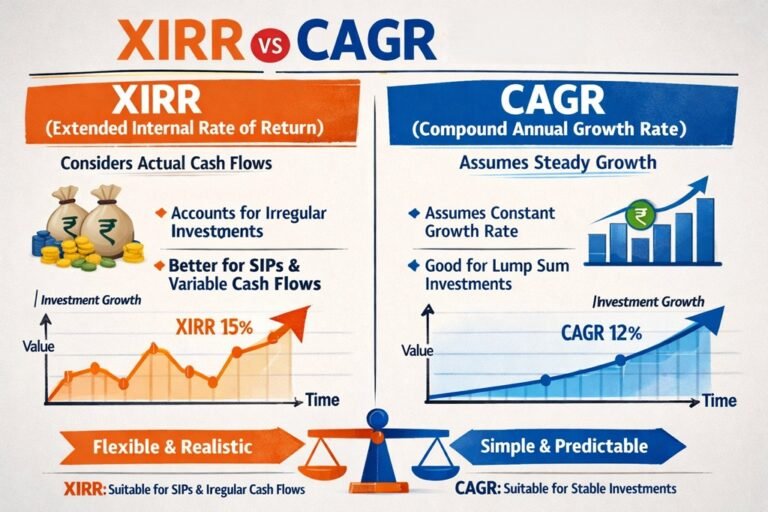 XIRR and CAGR: Key Differences & Formulas Explained