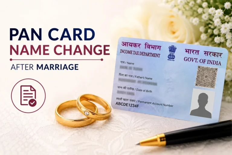 PAN Card Name Change After Marriage